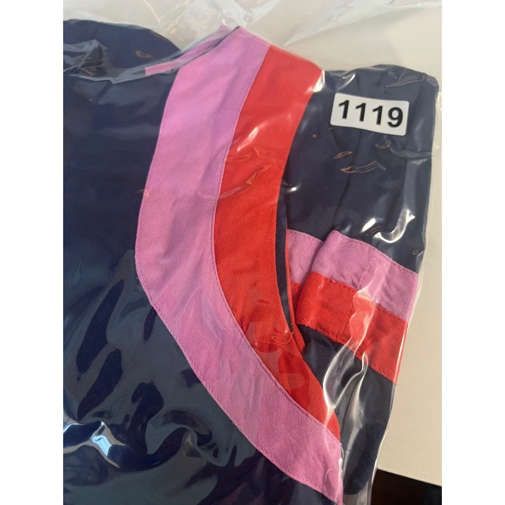 Boden Girls Navy Blue Pink Red Colorblock Sleeveless Dress Size 8-9Y